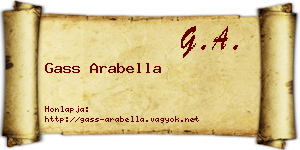 Gass Arabella névjegykártya